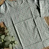 Light Blue Block Print Cotton Short Kurti - Image 2