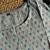 Light Blue Block Print Cotton Short Kurti - Image 3
